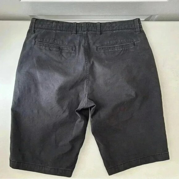 GAP Men’s Shorts 12” Stretch Casual Flat Front Chino Shorts Washed Black 31 - Picture 14 of 15